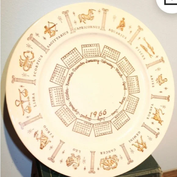 ▫️Vtg 1966 Astrology Zodiac Calendar Plate - Picture 4 of 8